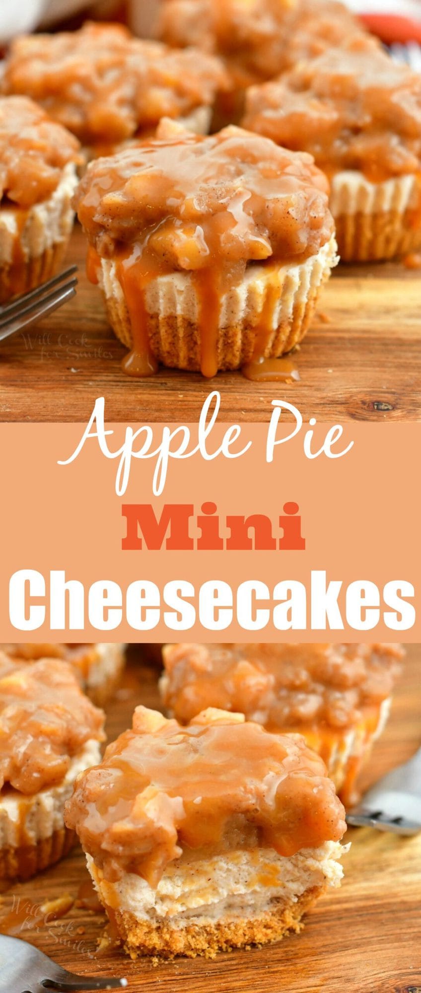 titled image (and shown): Apple Pie Mini Cheesecakes