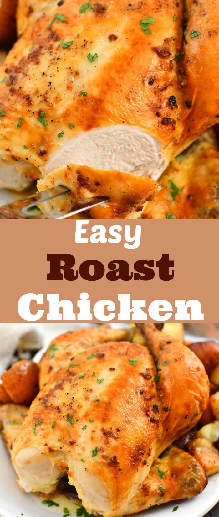 titled photo (and shown): Easy Roast Chicken