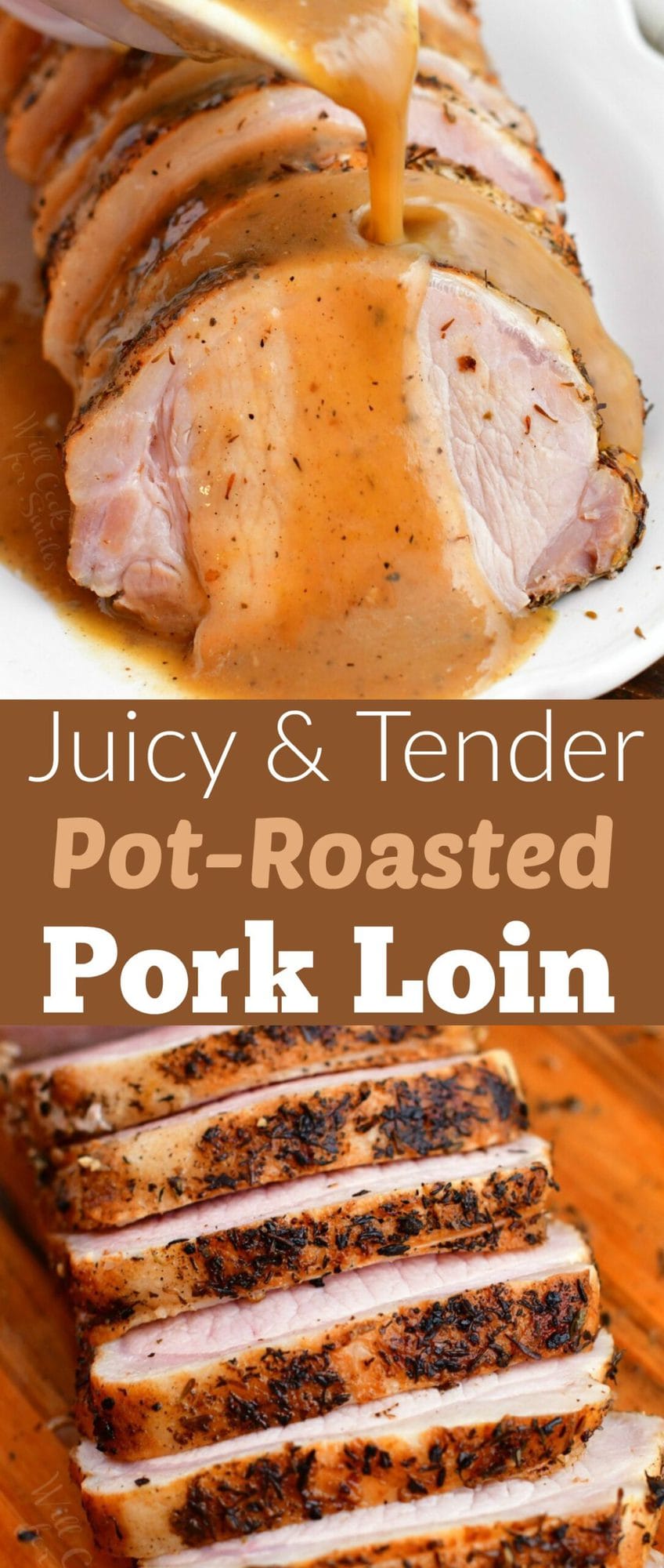 titled photo for Pinterest: Juicy & Tender Pot-Roasted Pork Loin