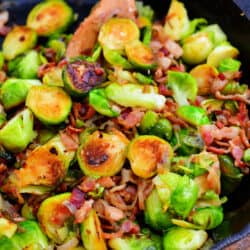 sauteing brussel sprouts in skillet
