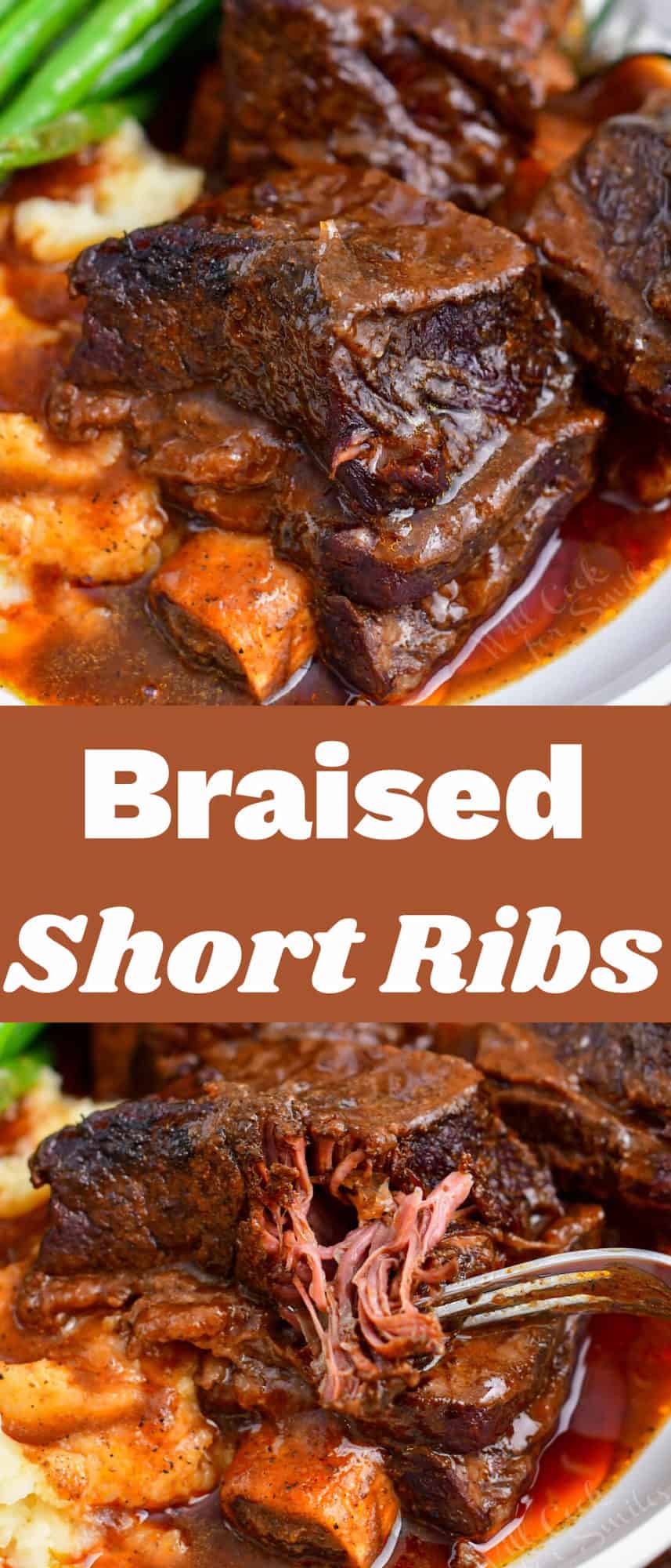 titled Pinterest image (and shown): Braised Short Ribs