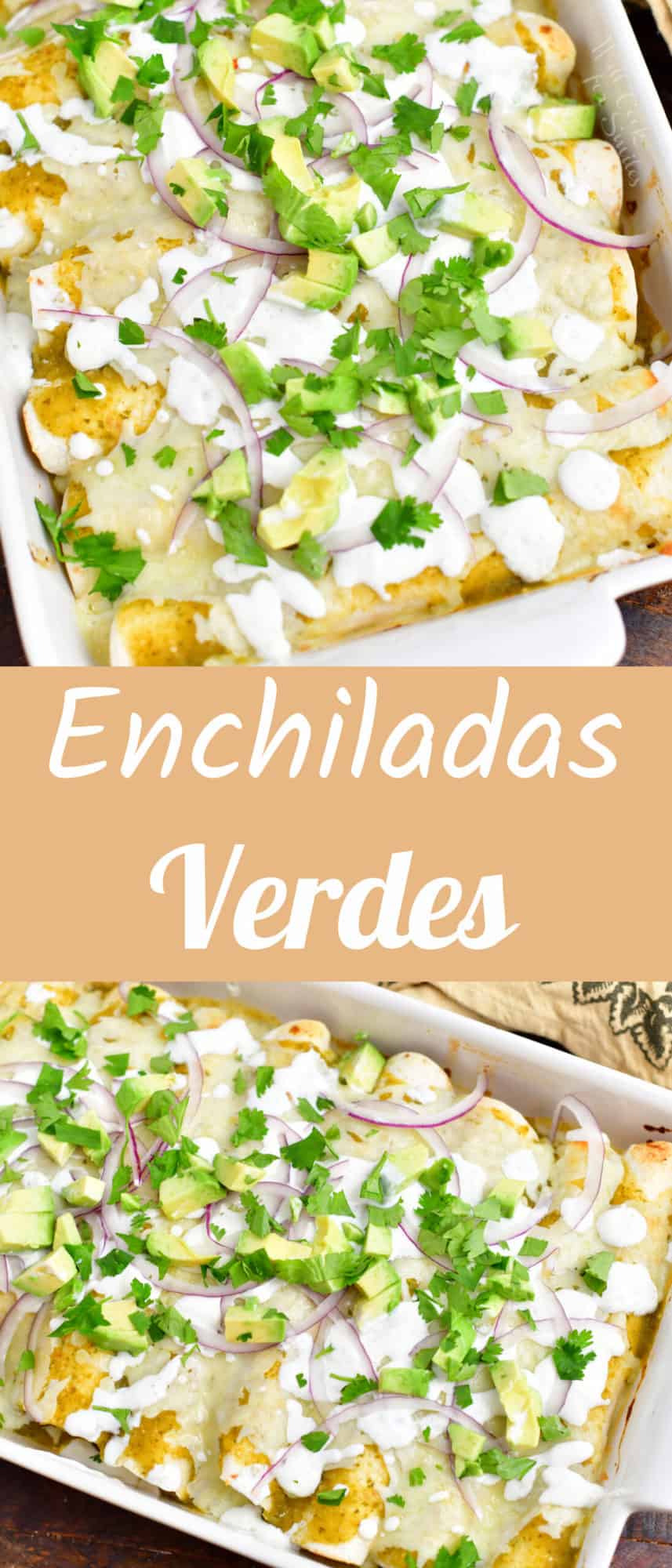 titled photo collage (and shown): enchiladas verdes