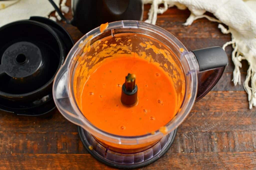 blended Pomodoro sauce in a blender