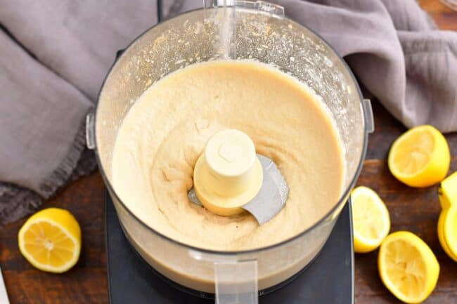 Hummus has been thoroughly blended.