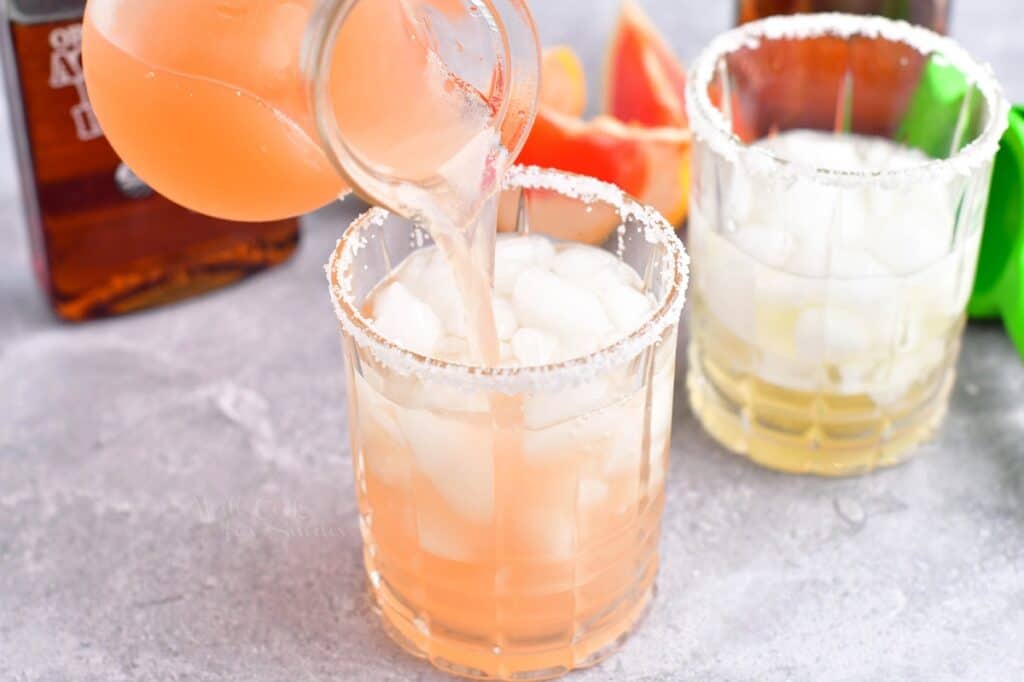 Paloma is being poured into a glass.