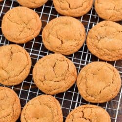 close up view of cookie on the wire rack