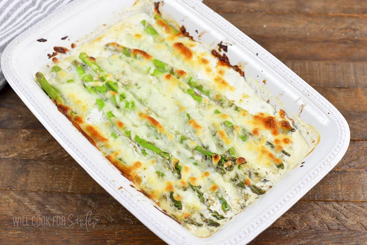 Creamy Italian Baked Asparagus Will Cook For Smiles