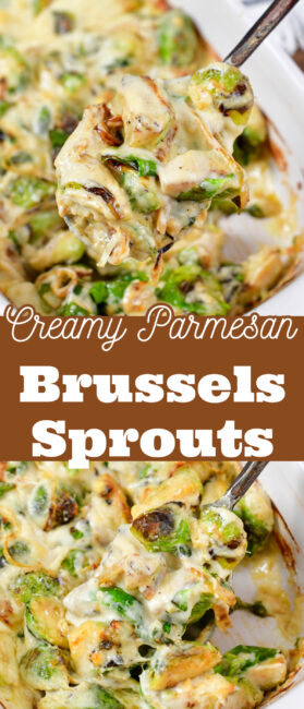 Creamy Baked Brussels Sprouts - Will Cook For Smiles