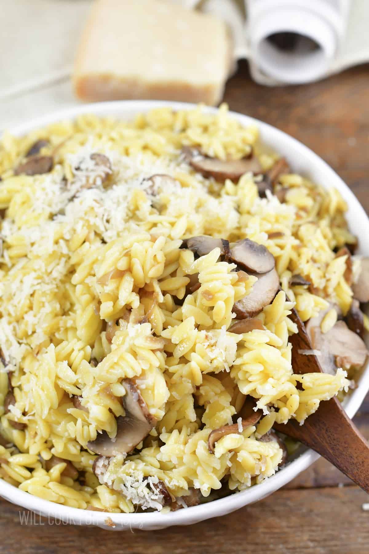 Parmesan Mushroom Orzo Will Cook For Smiles