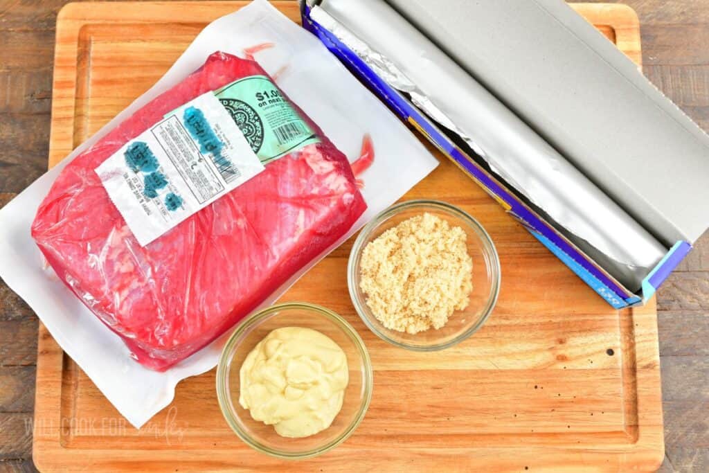 ingredients for making corned beef brisket in the oven.