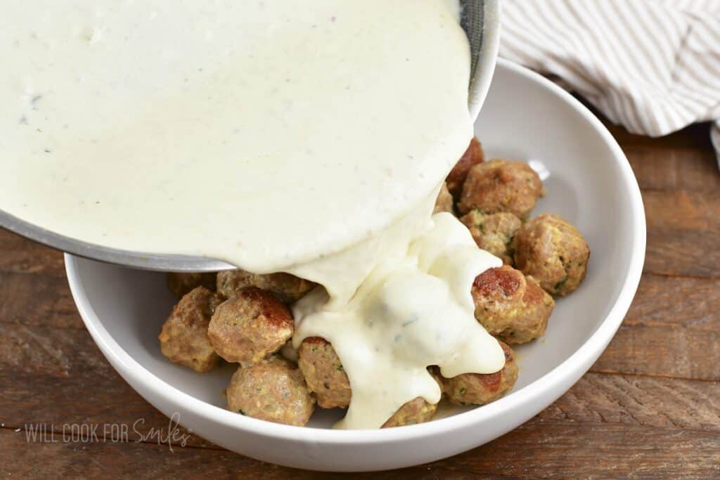 Turkey Meatballs with Parmesan Cream Sauce Will Cook For Smiles