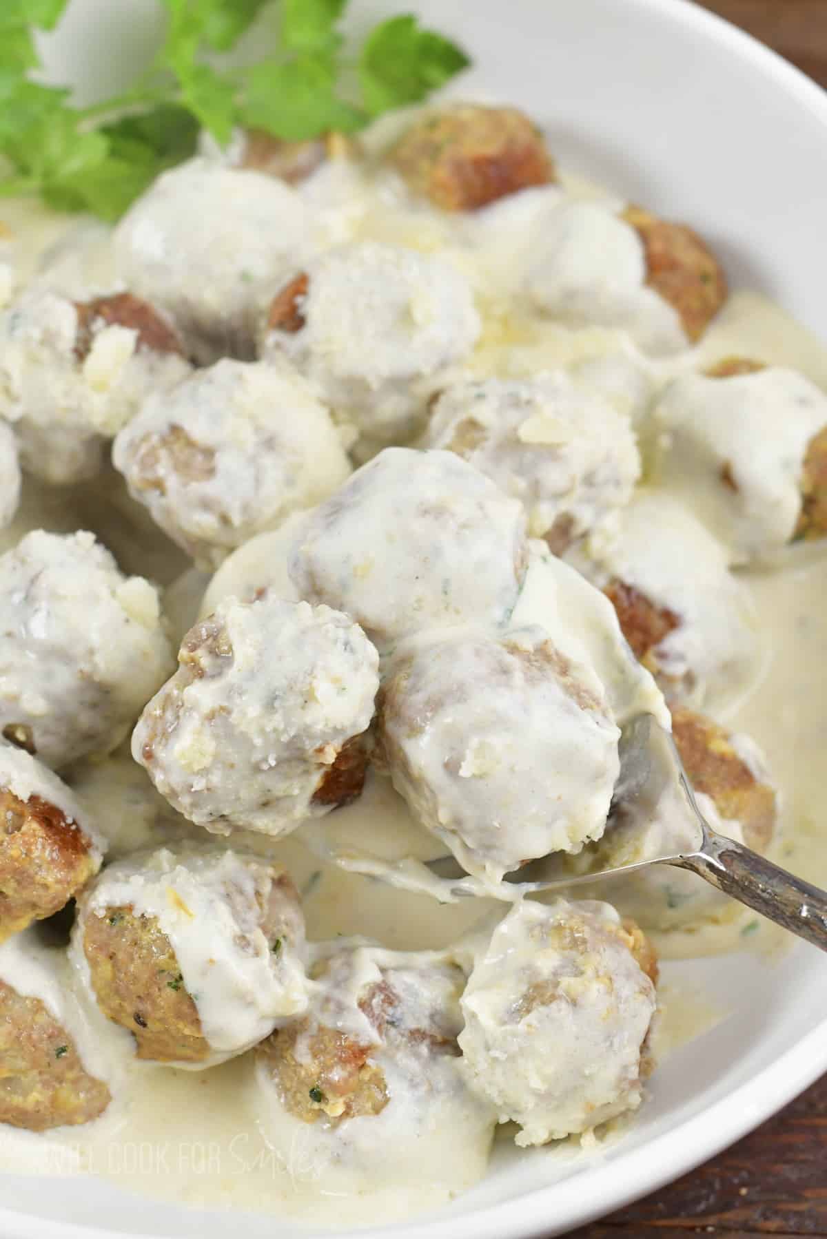Turkey Meatballs with Parmesan Cream Sauce Will Cook For Smiles