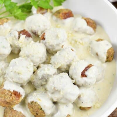 Turkey Meatballs with Parmesan Cream Sauce - Will Cook For Smiles