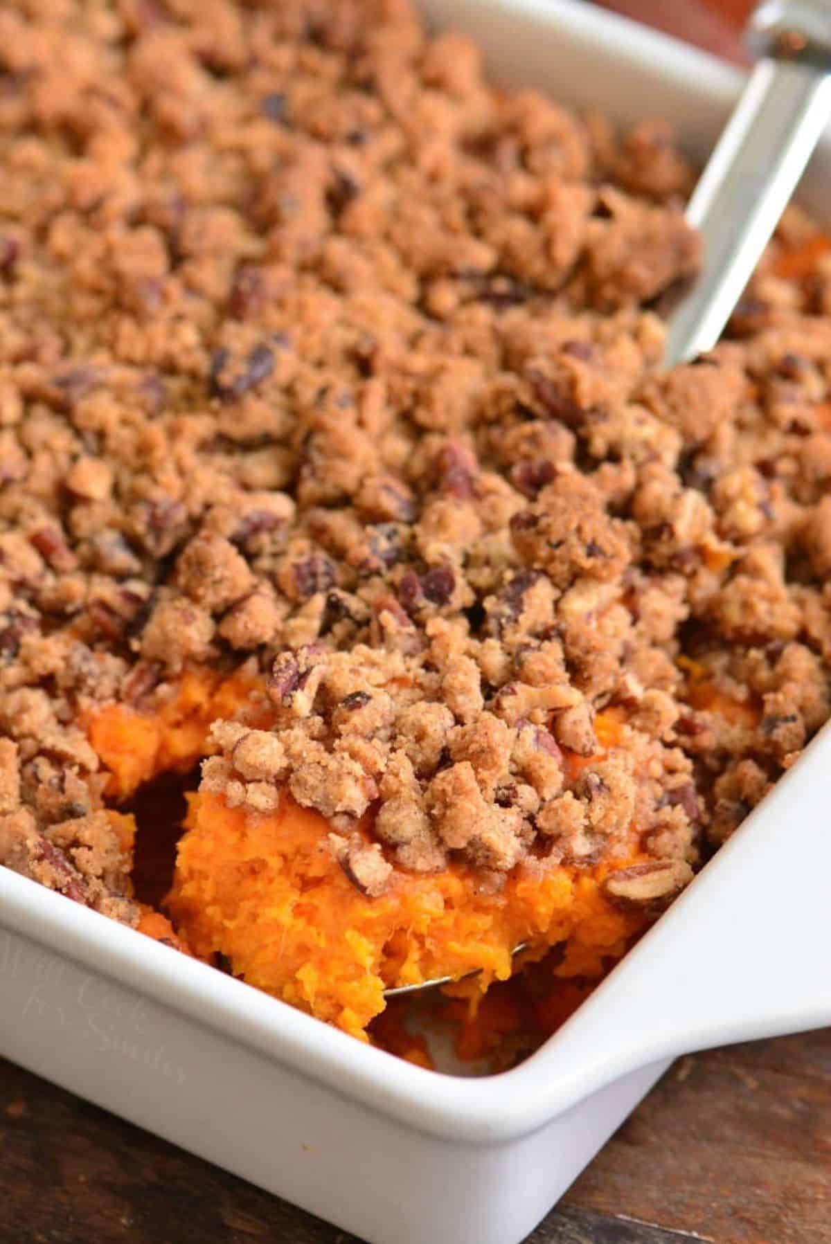 Slow Cooker Sweet Potato Casserole - Baking Beauty